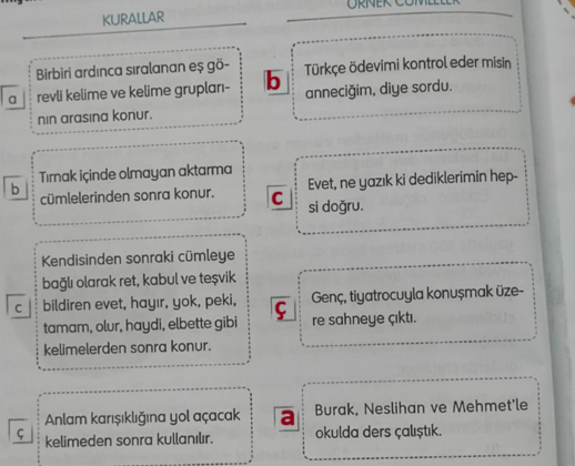 4. Sınıf Türkçe Ders Kitabı Sayfa 40 Cevapları Tuna Yayıncılık