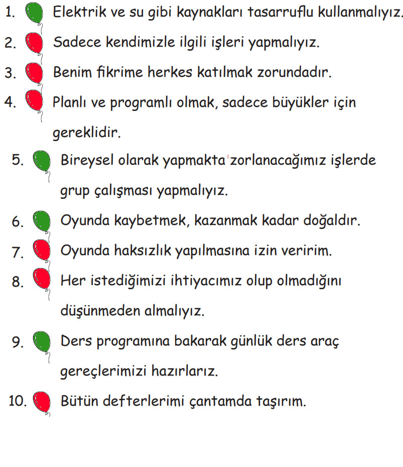 2. Sınıf Hayat Bilgisi Ders Kitabı Sayfa 58 Cevapları MEB Yayınları