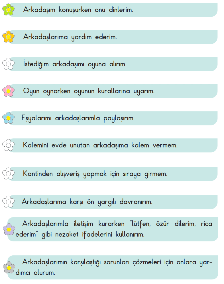 3. Sınıf Hayat Bilgisi Ders Kitabı Sayfa 22 Cevapları SDR İpekyolu Yayıncılık