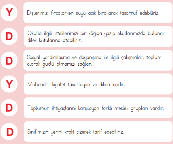 3. Sınıf Hayat Bilgisi Ders Kitabı Sayfa 42 Cevapları MEB Yayınları