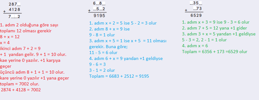 4. Sınıf Matematik Ders Kitabı Sayfa 42 Cevapları MEB Yayınları