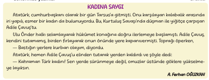 6. Sınıf Türkçe Ders Kitabı Sayfa 73 Cevapları Yıldırım Yayınları