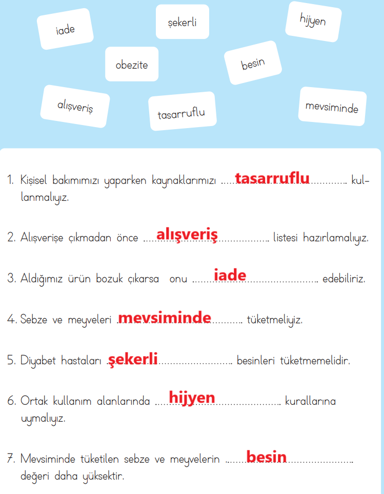 3. Sınıf Hayat Bilgisi Ders Kitabı Sayfa 108 Cevapları MEB Yayınları