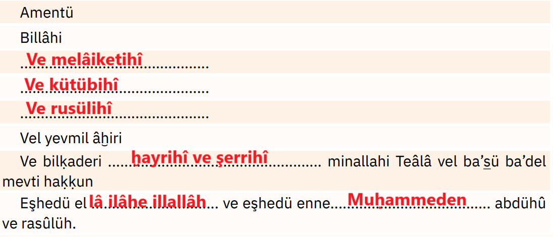 4. Sınıf Din Kültürü Ders Kitabı Sayfa 61 Cevapları SDR İpekyolu Yayıncılık