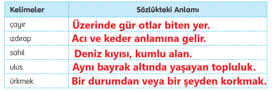 4. Sınıf Türkçe Ders Kitabı Sayfa 129 Cevapları Tuna Yayıncılık