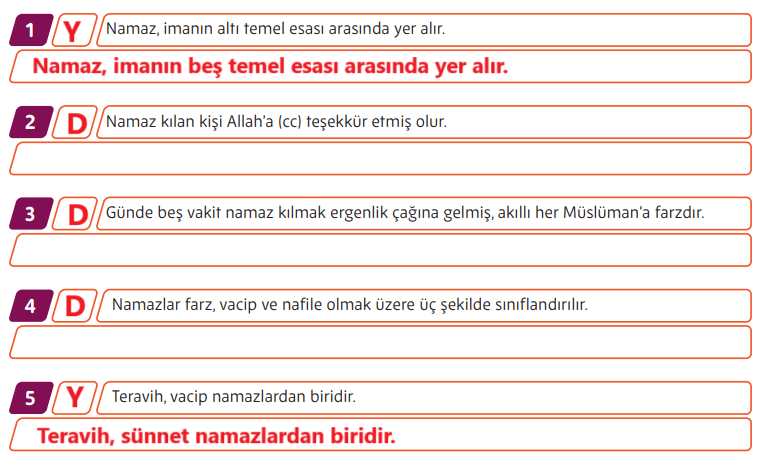 5. Sınıf Din Kültürü Ders Kitabı Sayfa 64-65 Cevapları MEB Yayınları