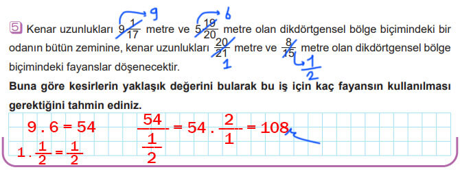 6. Sınıf Matematik Ders Kitabı Sayfa 119 Cevapları MEB Yayınları3