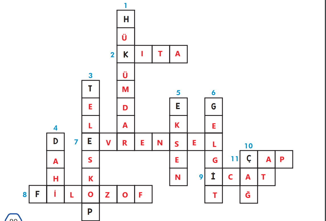 7. Sınıf Türkçe Ders Kitabı Sayfa 80 Cevapları MEB Yayınları