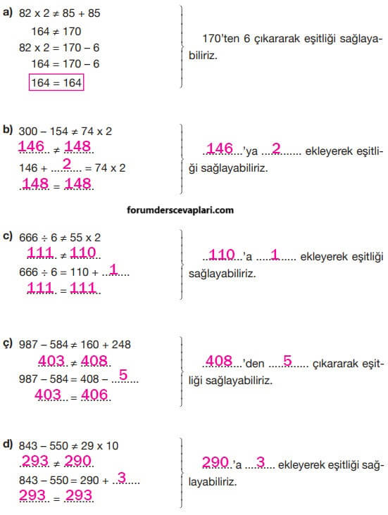 4. Sınıf Matematik Ders Kitabı Sayfa 133 Cevapları Pasifik Yayıncılık