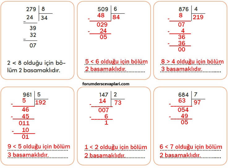 4. Sınıf Matematik Ders Kitabı Sayfa 91 Cevapları MEB Yayınları