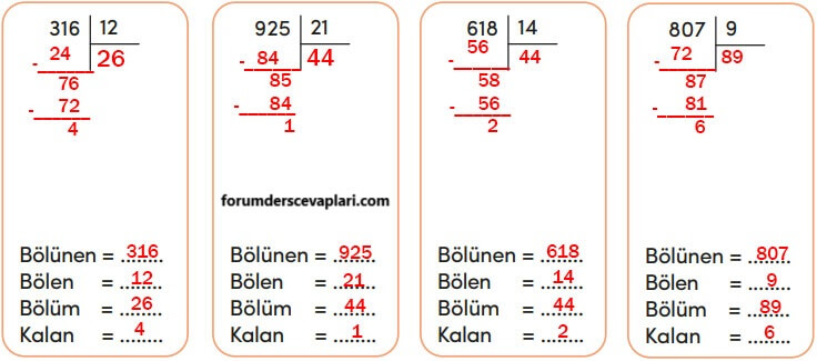 4. Sınıf Matematik Ders Kitabı Sayfa 91 Cevapları MEB Yayınları1