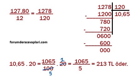 6. Sınıf Matematik Ders Kitabı Sayfa 167 Cevapları MEB Yayınları