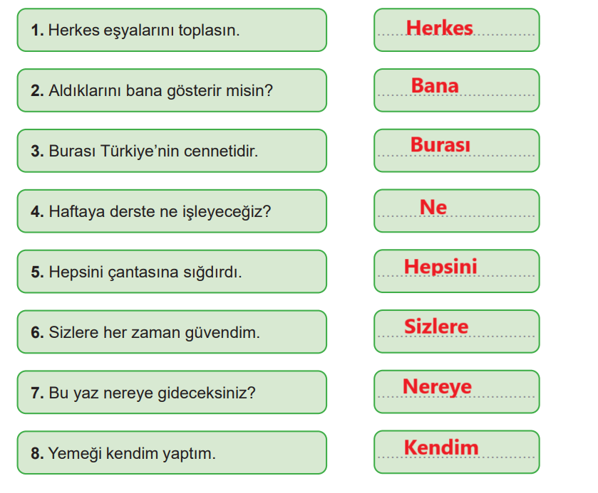 6. Sınıf Türkçe Ders Kitabı Sayfa 163 Cevapları