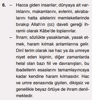 7. Sınıf Din Kültürü Ders Kitabı Sayfa 58 Cevapları Erkad Yayıncılık