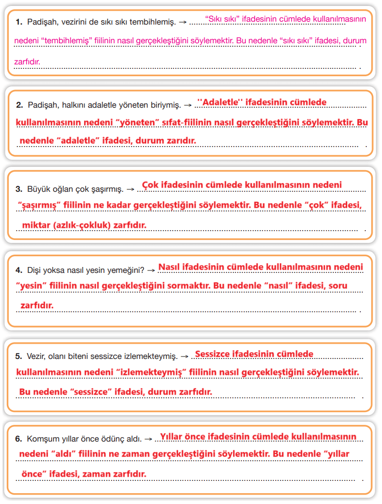 7. Sınıf Türkçe Ders Kitabı Sayfa 111-112 Cevapları Özgün Yayıncılık