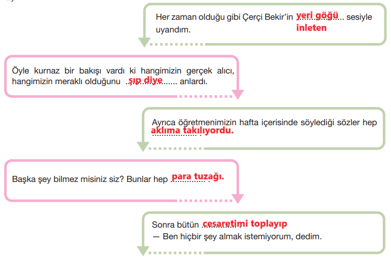 7. Sınıf Türkçe Ders Kitabı Sayfa 118 Cevapları Özgün Yayıncılık