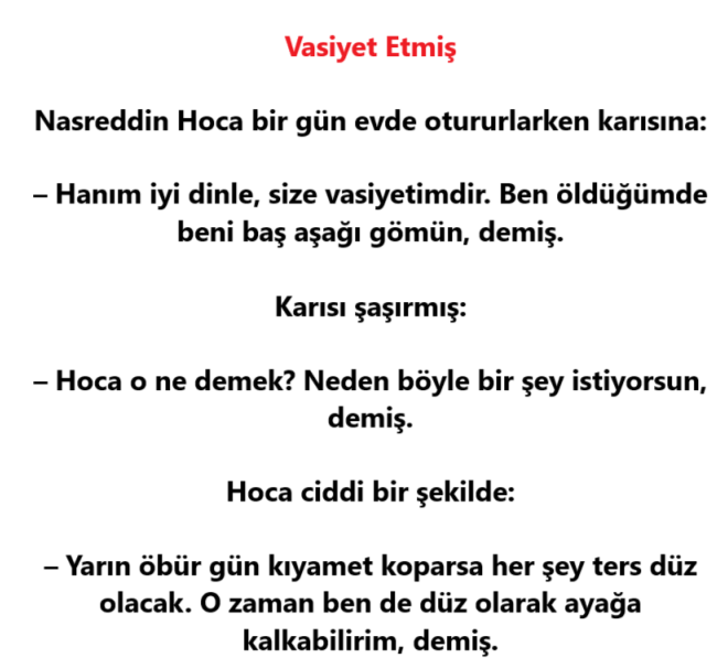 Vasiyet etmiş