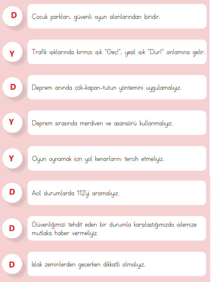 3. Sınıf Hayat Bilgisi Ders Kitabı Sayfa 141 Cevapları MEB Yayınları