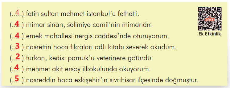 3. Sınıf Türkçe Ders Kitabı Sayfa 209 Cevapları İlke Yayıncılık