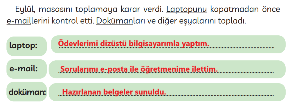 3. Sınıf Türkçe Ders Kitabı Sayfa 238 Cevapları MEB Yayınları