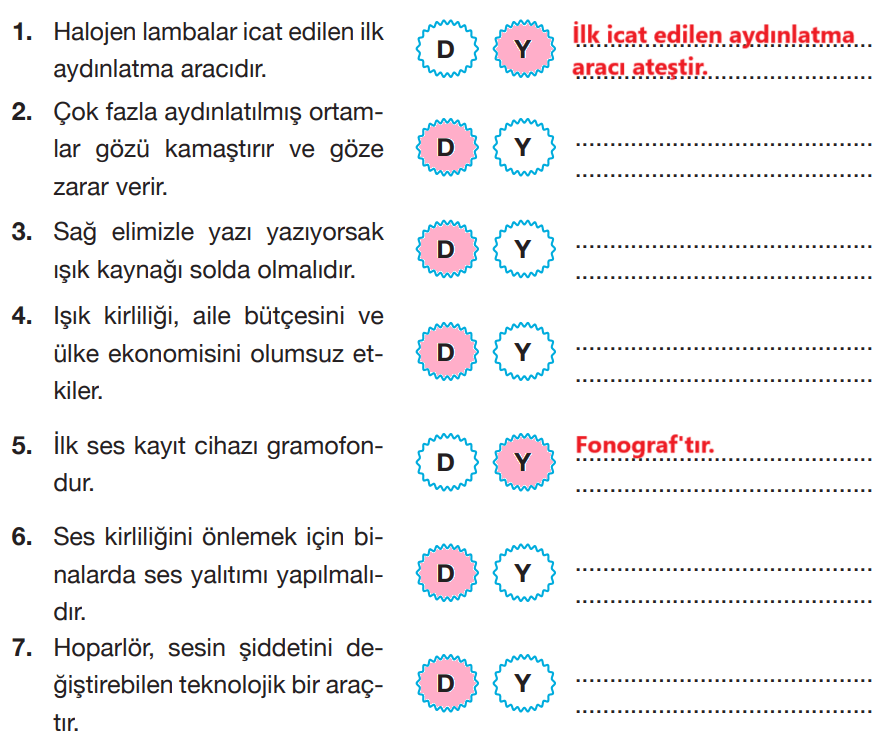 4. Sınıf Fen Bilimleri Ders Kitabı Sayfa 204 Cevapları Pasifik Yayınları