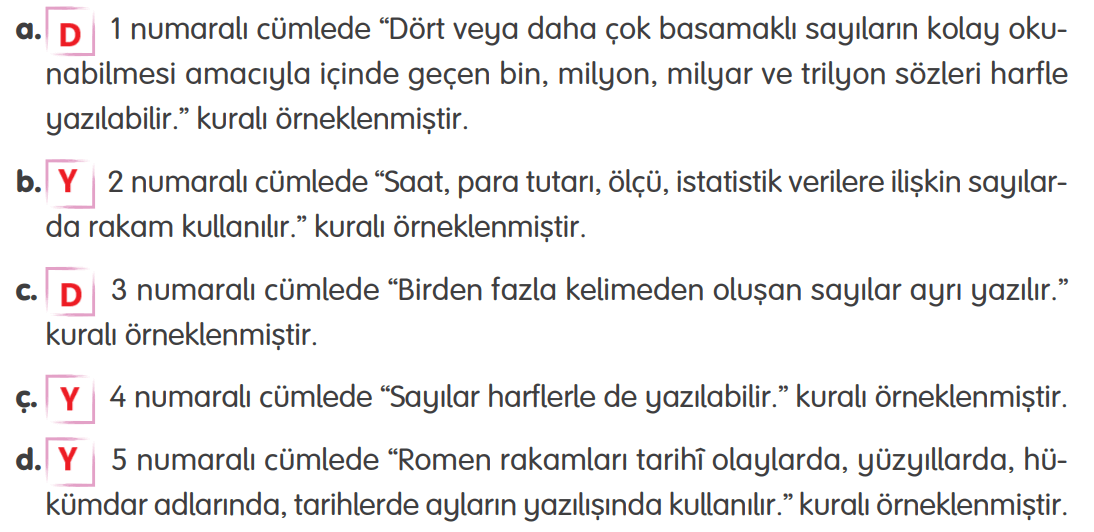 4. Sınıf Türkçe Ders Kitabı Sayfa 197 Cevapları Tuna Yayıncılık