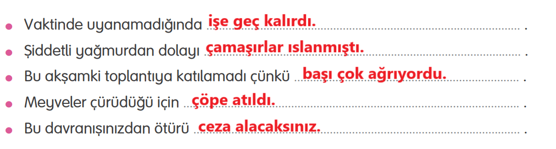 4. Sınıf Türkçe Ders Kitabı Sayfa 207 Cevapları Tuna Yayıncılık