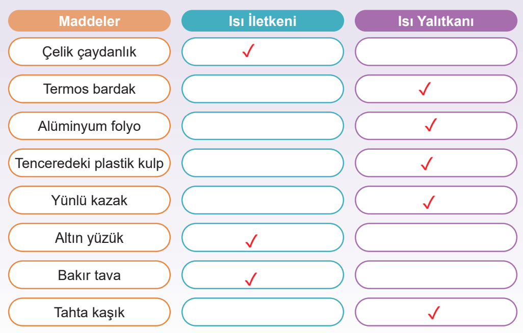 5. Sınıf Fen Bilimleri Ders Kitabı Sayfa 87 Cevapları MEB Yayınları