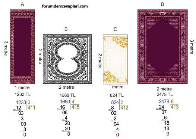 5. Sınıf Matematik Ders Kitabı Sayfa 164 Cevapları MEB Yayınları