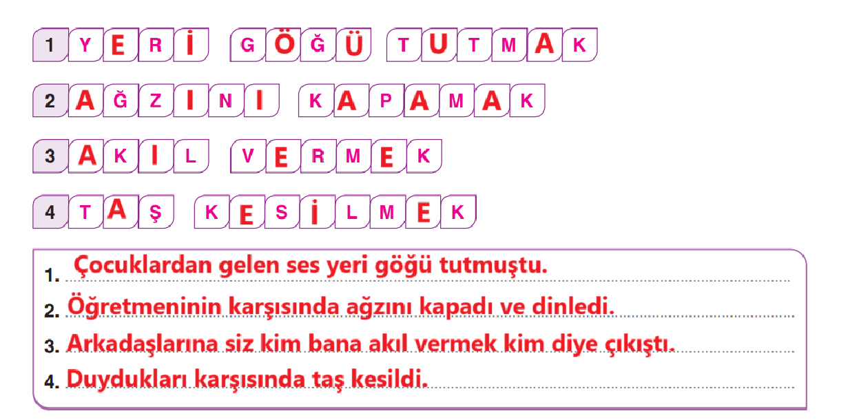 6. Sınıf Türkçe Ders Kitabı Sayfa 198 Cevapları Yıldırım Yayınları