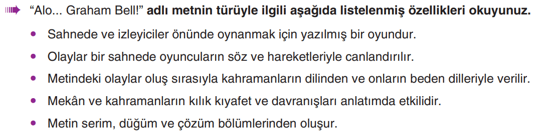 6. Sınıf Türkçe Ders Kitabı Sayfa 234 Cevapları Yıldırım Yayınları