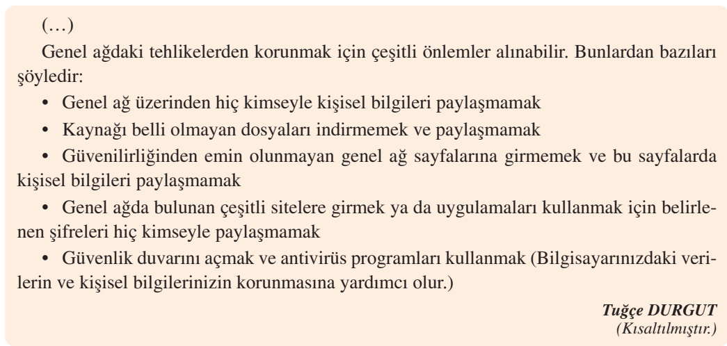 6. Sınıf Türkçe Ders Kitabı Sayfa 247 Cevapları Yıldırım Yayınları