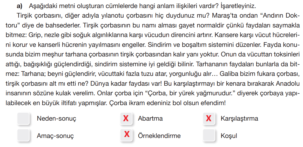 7. Sınıf Türkçe Ders Kitabı Sayfa 182 Cevapları Özgün Yayıncılık