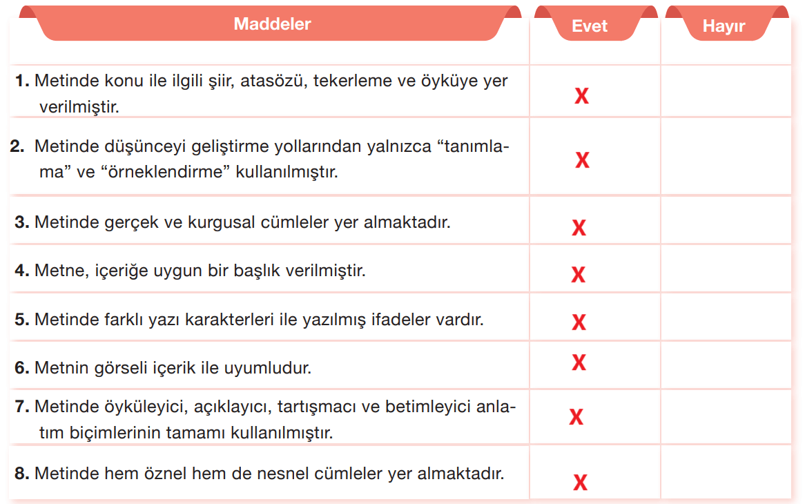 7. Sınıf Türkçe Ders Kitabı Sayfa 182 Cevapları Özgün Yayıncılık