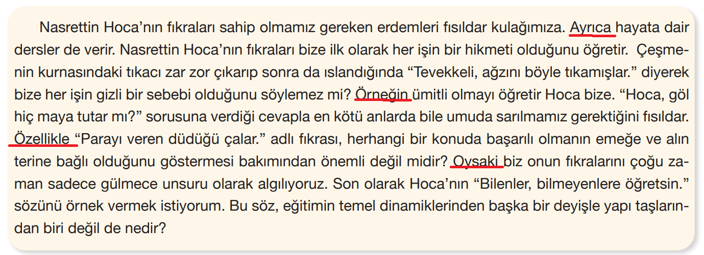 7. Sınıf Türkçe Ders Kitabı Sayfa 186 Cevapları Özgün Yayıncılık