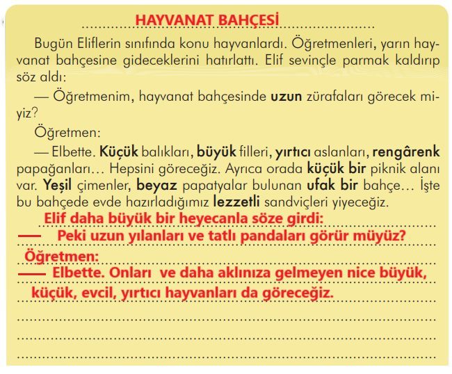 3. Sınıf Türkçe Ders Kitabı Sayfa 274 Cevapları İlke Yayıncılık