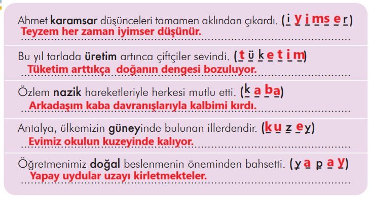 3. Sınıf Türkçe Ders Kitabı Sayfa 279 Cevapları İlke Yayıncılık