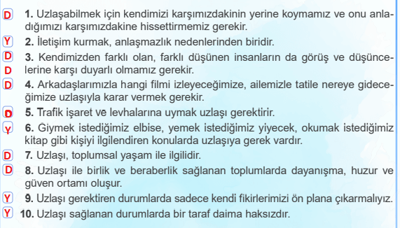 4. Sınıf İnsan Hakları Ders Kitabı Sayfa 76-77-78. Cevapları MEB Yayınları