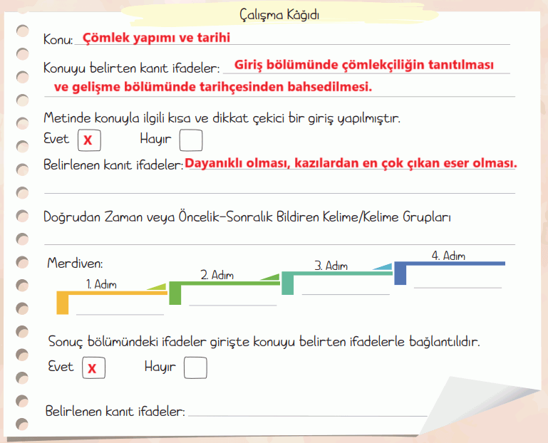 5. Sınıf Türkçe Ders Kitabı Sayfa 44-47-48-49-50-51. Cevapları 2. Kitap