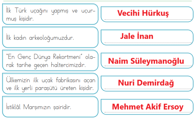 3. Sınıf Hayat Bilgisi Ders Kitabı Sayfa 180 Cevapları MEB Yayınları