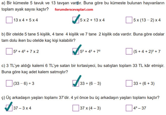 5. Sınıf Matematik Ders Kitabı Sayfa 134 Cevapları İkinci Kitap