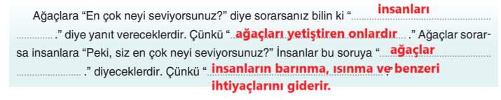 6. Sınıf Türkçe Ders Kitabı Sayfa 255 Cevapları Yıldırım Yayınları