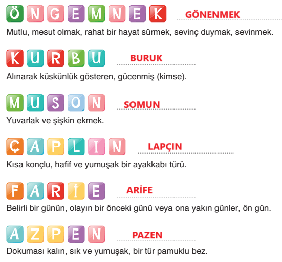 6. Sınıf Türkçe Ders Kitabı Sayfa 256-259-260-261-262-263-264. Cevapları Yıldırım Yayınları