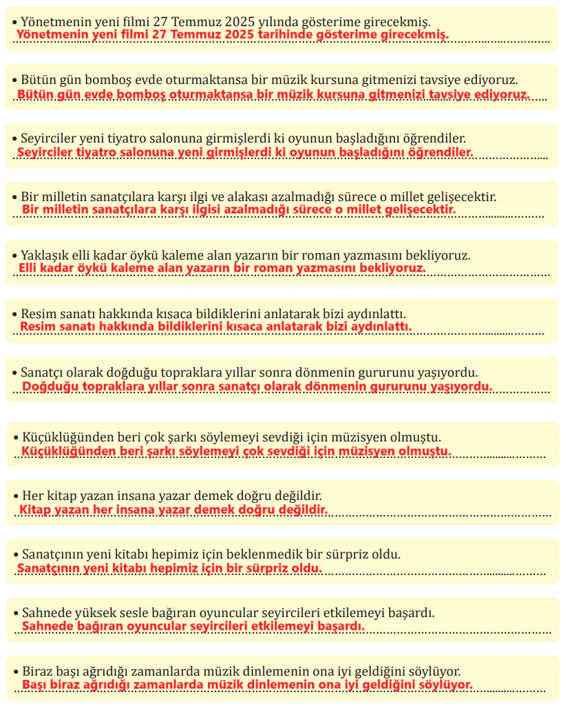 7. Sınıf Türkçe Ders Kitabı Sayfa 240 Cevapları MEB Yayınları